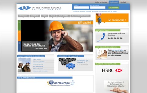 screenshot site attestationlegale.fr