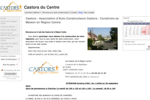 site web drupal Castors Centre