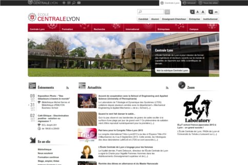 Site web de l'Ecole Centrale de Lyon