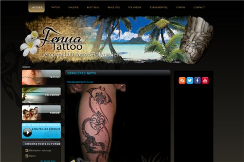 Réseau sociale et site wbe de Fenua-Tattoo.com